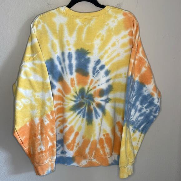 Urban Outfitters Tie Dye Skeleton “Have A Nice Day” Pullover Sweater S/M - Picture 6 of 6